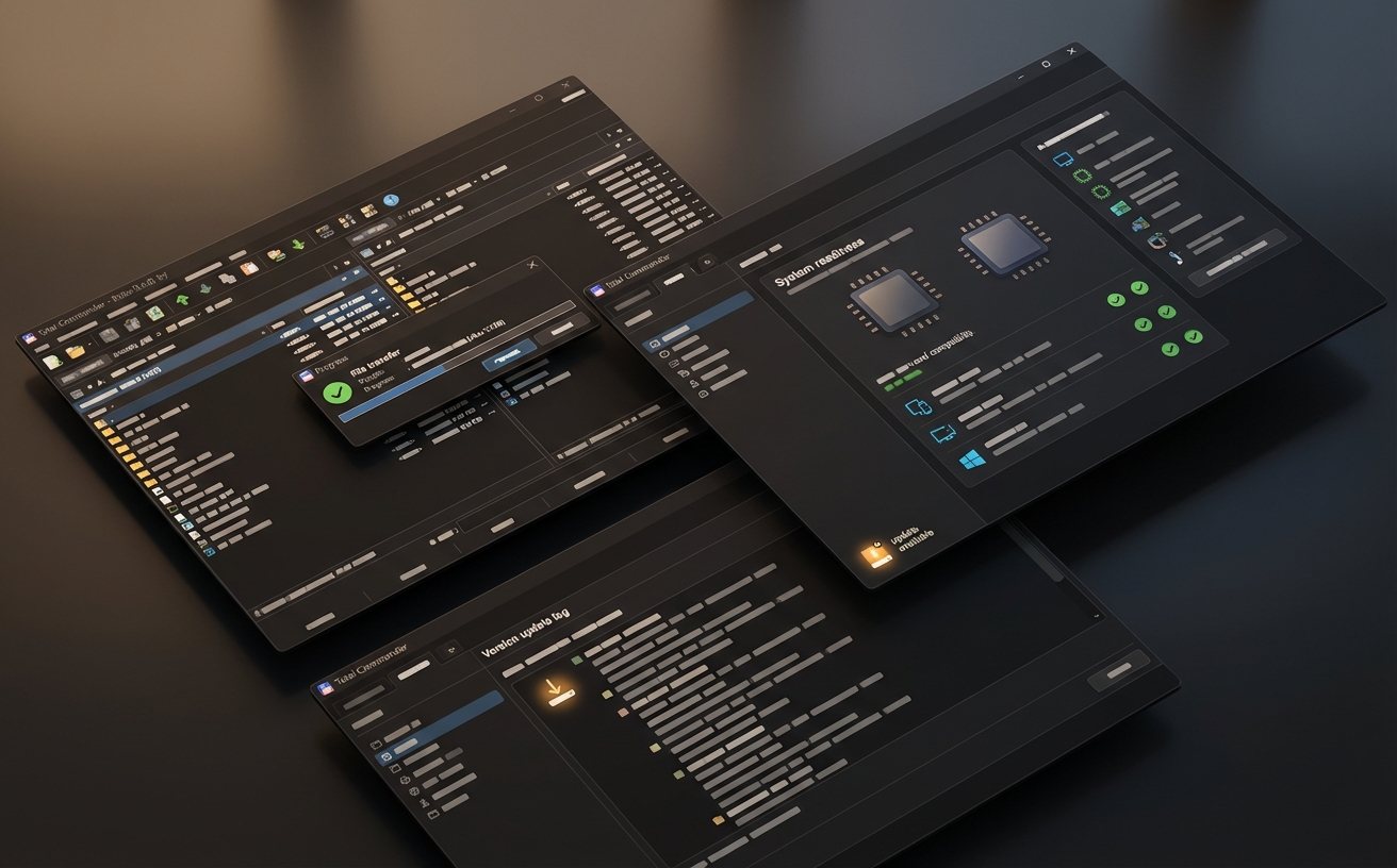 Total Commander 版本更新工作流程示意